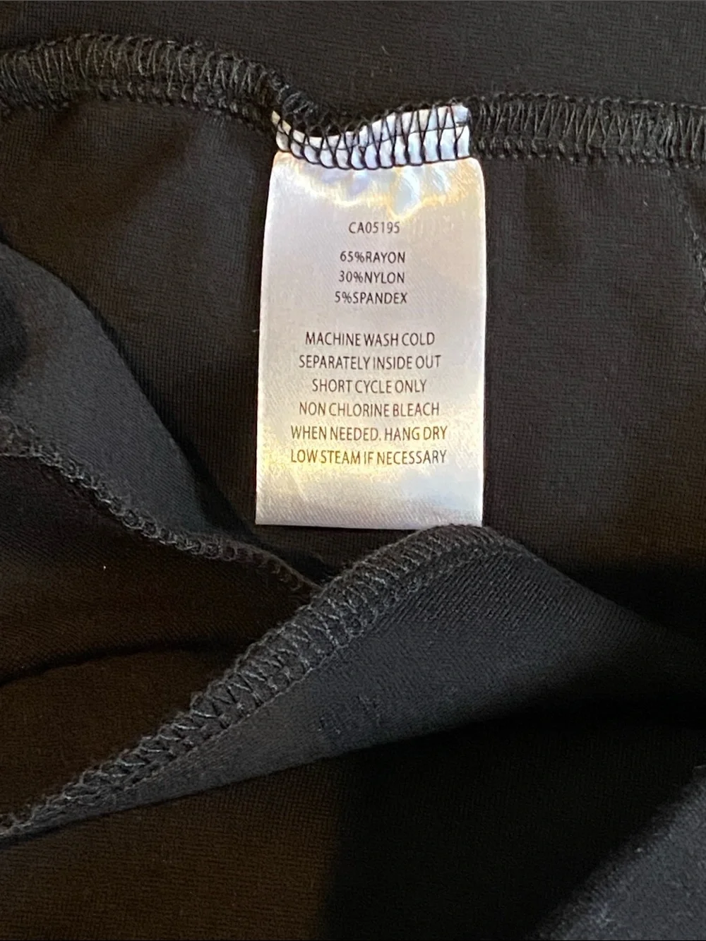 Black Wide-Leg Pull On Elastic waist Trousers - Picture 6 of 6